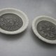 spode velamour england niespotykany niewielki porcelanowy talerzyk spodeczek z metalową dekoracją przestrzenną