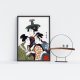 Japonia Plakat Grafika Samurai Gejsza 70x100 B1