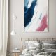 Plakat abstrakcja różowy horyzont 50x70cm B2