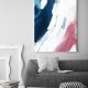 Plakat abstrakcja różowy horyzont 50x70cm B2