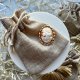 Vintage Cameo Shell Brooch-  Gold Plated ❤ Naturalna muszla ręcznie rzeźbiona ❤ lata 60/70-te XXw. ❤