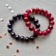 Milano Charms Yin & Yang Agate Sterling Silver Bracelet ❤ Kolor biskupiego różu ❤ Naturalna