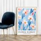 Plakat kolorowe kwiaty - format 40x50 cm