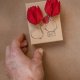 Artystyczne kolczyki origami, TULIPANY na prezent premium dla niej