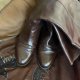 Super Vintage set - 37,5 - made in Italy skórzane oficerki i ręcznie zdobiona chusta