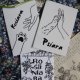 Kociara - haft w ramce (czarna)