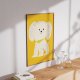 Plakat 30 x 40 cm Biały psiak