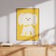 Plakat 50 x 70 cm Biały psiak