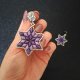 Kolczyki "Twilight Star" – fioletowo-srebrne gwiazdki z koralików