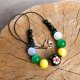 Naszyjnik "Noc i Blask" – Cloisonné, kocie oko, noc Kairu i kryształy Swarovski, srebro 925