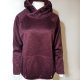 Bluza sportowa z kapturem i kieszenią na zamek w kolorze burgund R 42-46 Hu69