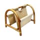 Gazetnik bambusowy vintage – styl boho / Mid-Century Modern, lata 70.