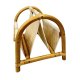 Gazetnik bambusowy vintage – styl boho / Mid-Century Modern, lata 70.