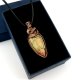 Wisiorek z unakitem wire wrapping