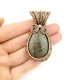 Wisiorek z obsydianem wire wrapping