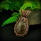 Wisiorek z obsydianem wire wrapping