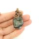 Agat z druzą wisiorek wire wrapping