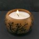 Drewniany świecznik z motywem drzew - ręcznie wypalany, idealny prezent handmade, tealight, ogień, pirografia