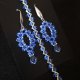 Komplet Biżuterii "Sapphire Clarity" - Bransoletka i Kolczyki z Kryształów Precios