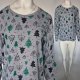 NOWY szary damski longsleeve w choinki bawełna R 38 / 40 Hu98