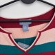 Kolorowy sweter w paski Liz & Me 4X Plus Size oversize V-neck 8XL / 56 / 28