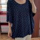 Granatowa bluzka w kropki Catherines 5X Plus Size oversize 9XL / 58 / 30