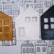 Kafelek dekoracyjny domek ceramiczny