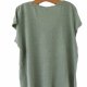 100% len Lniany T-shirt vintage bluzka lniana