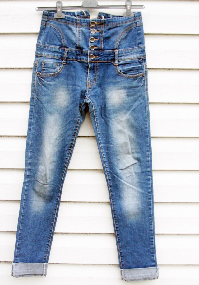 JEANS SPODNIE Z KARCZKIEM