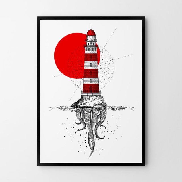 Plakat latarnia red  - format 50x70cm B2