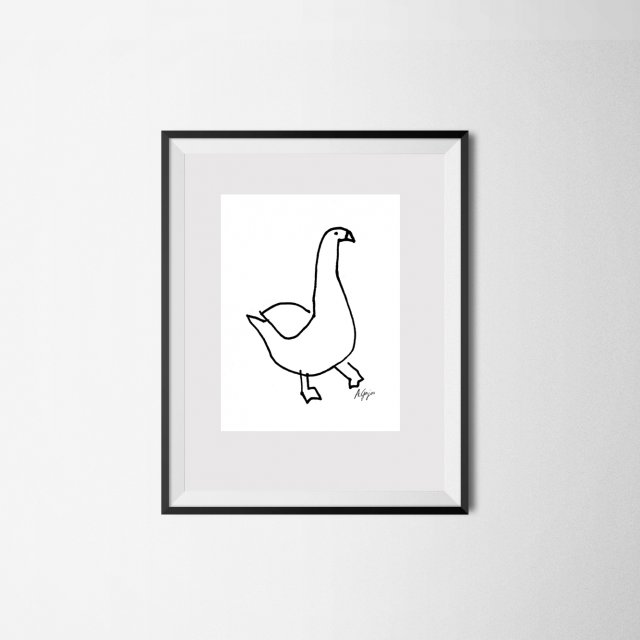 Ilustracja Gęś a4