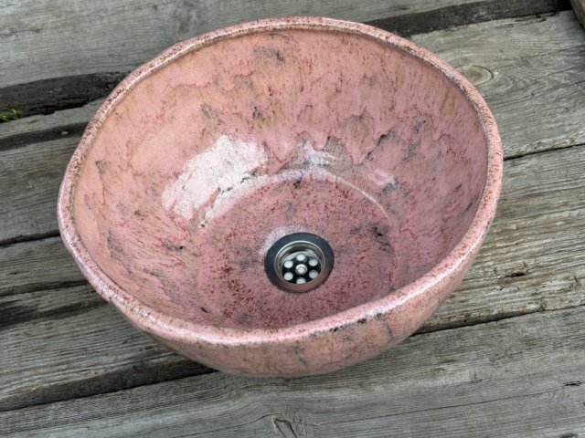 Różowa umywalka Ø 32 cm