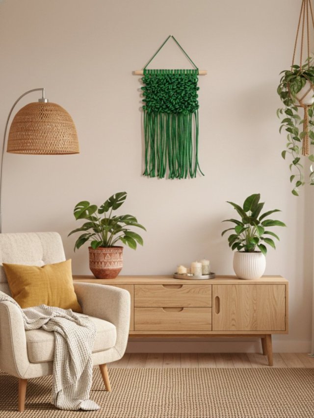 Makrama makatka dekoracja ścienna w stylu boho MS0105