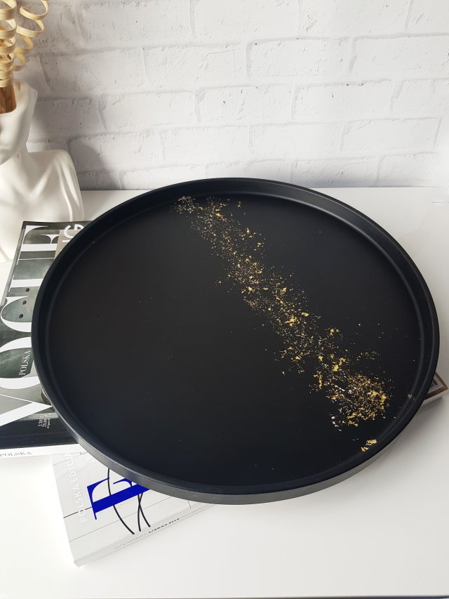 Duża taca - gold black