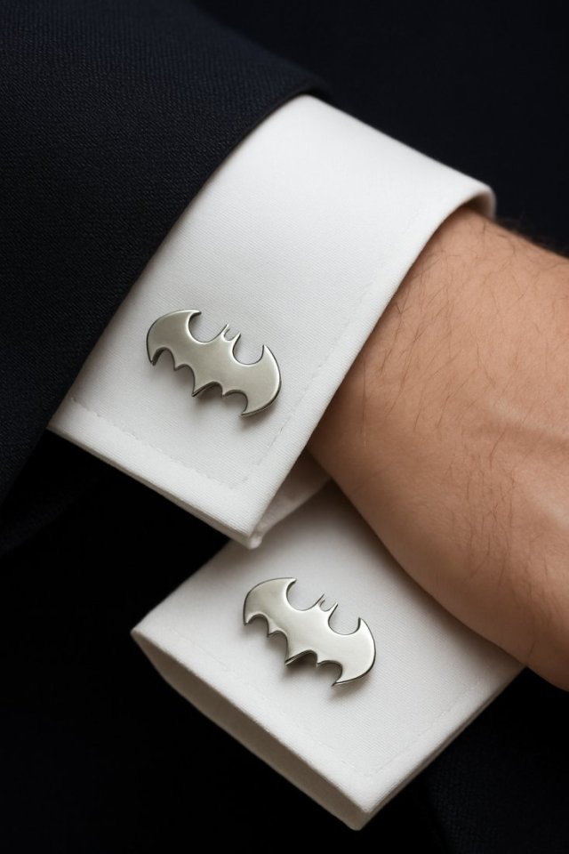 Srebrne 925 spinki do mankietów BATMAN dla niego na prezent . Dla męża . Dla kochanka . Spinki na ślub . Spinki ślubne meskie . Spinki ze srebra.