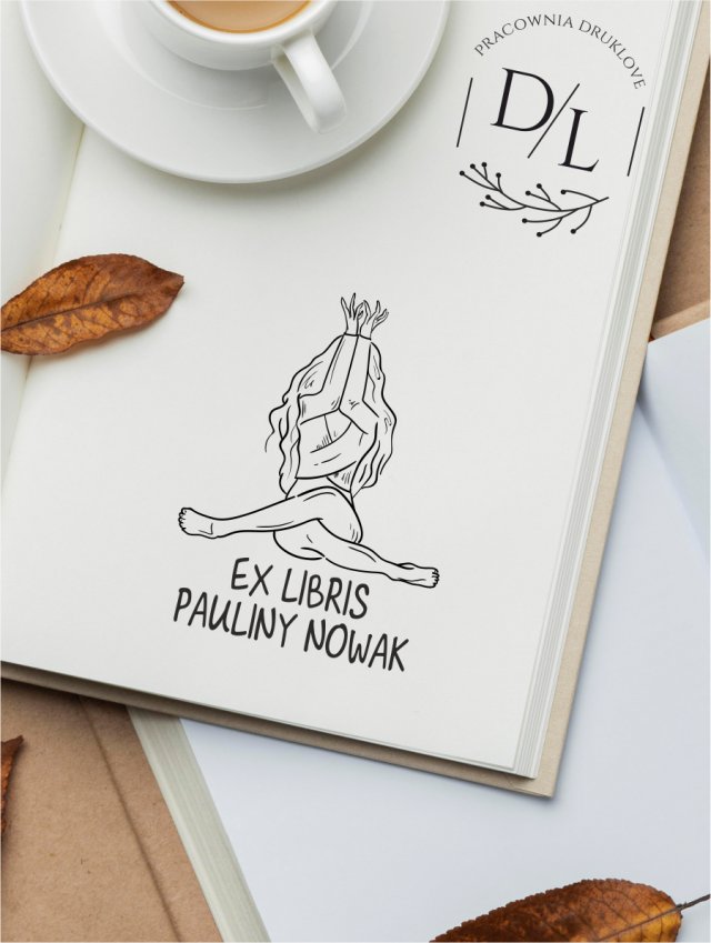 Stempel Ex Libris Exlibris personalizowany JOGA