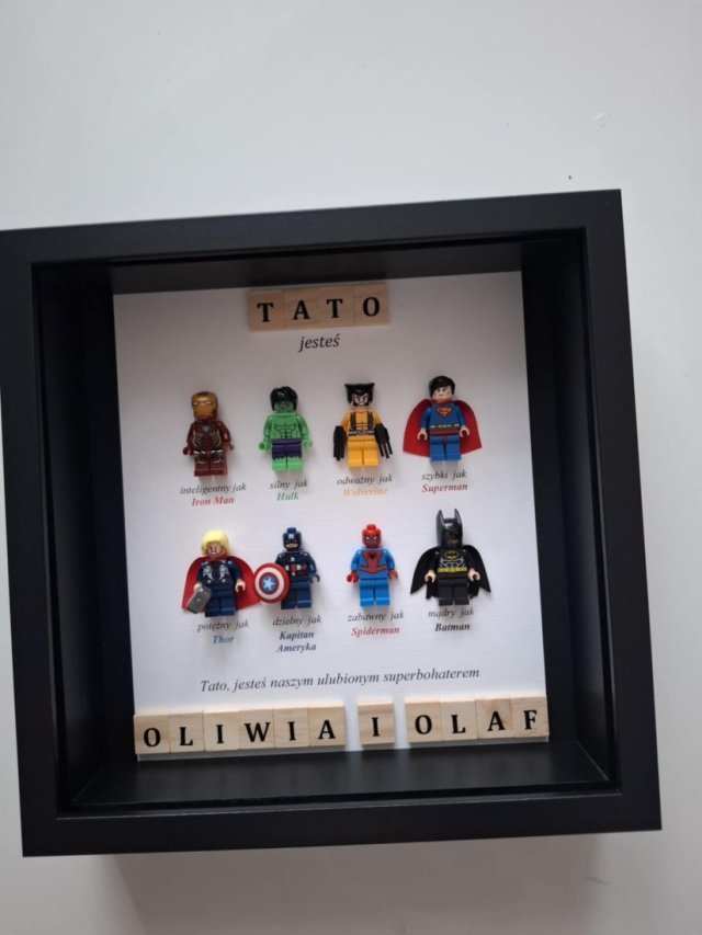 Ramka z superbohaterami- dzień ojca, dzień chłopka, walentynki, urodziny