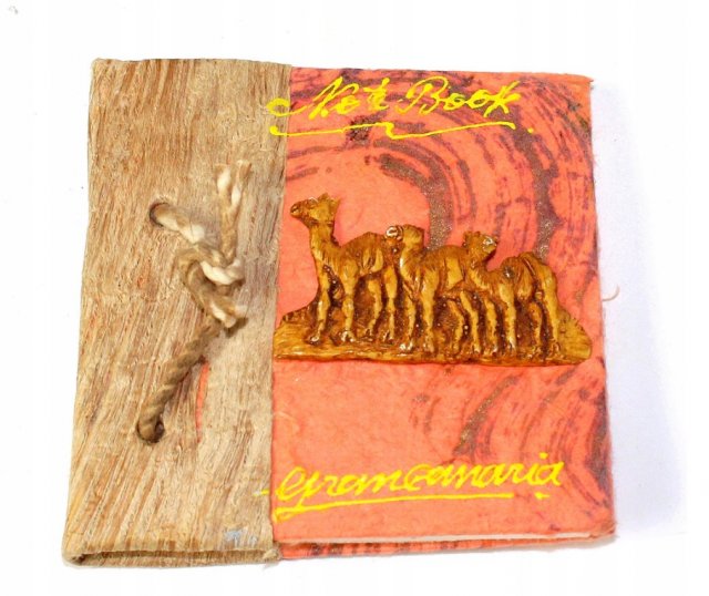 Notesik z czerpanego papieru hand made