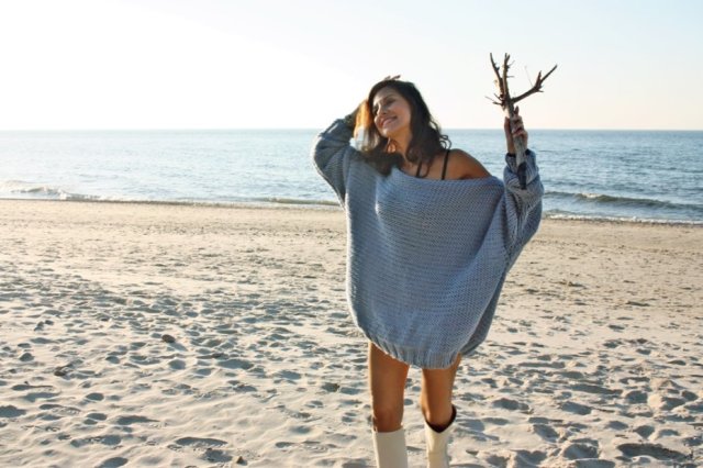 SWETER OVERSIZE ICY BLUE