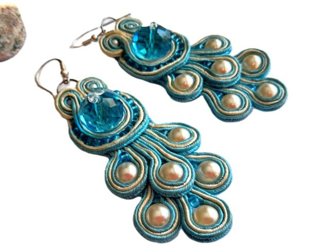PAWIE - KOLCZYKI SOUTACHE OD PROJEKTANTKI