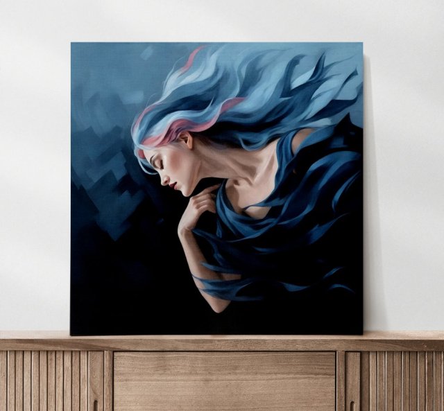 OBRAZ na płótnie Kobieta 80x80 cm
