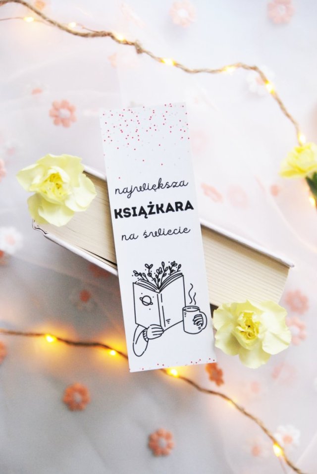 Papierowa zakładka do książki Największa książkara na świecie | Zakładka z papieru