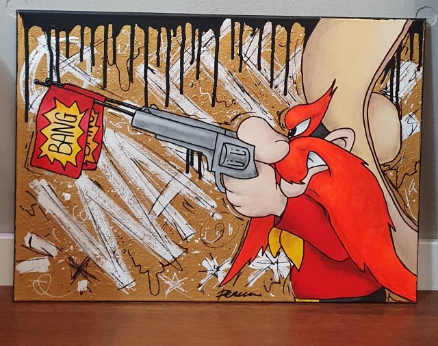 Sam Looney Tunes 50x70 OBRAZ NA PŁÓTNIE