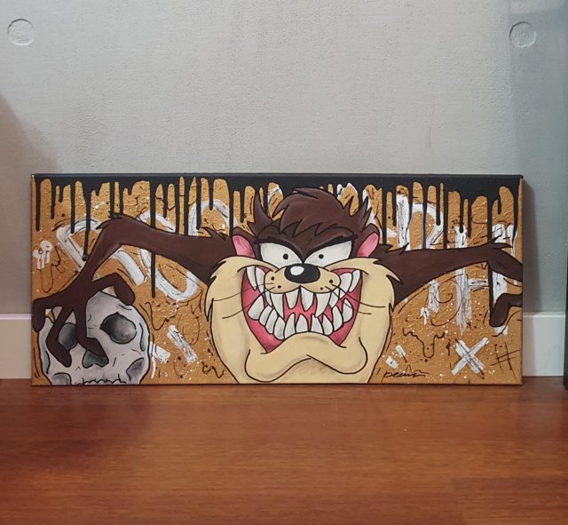 Diabeł Tasmański 30x70 OBRAZ NA PŁÓTNIE Looney Tunes