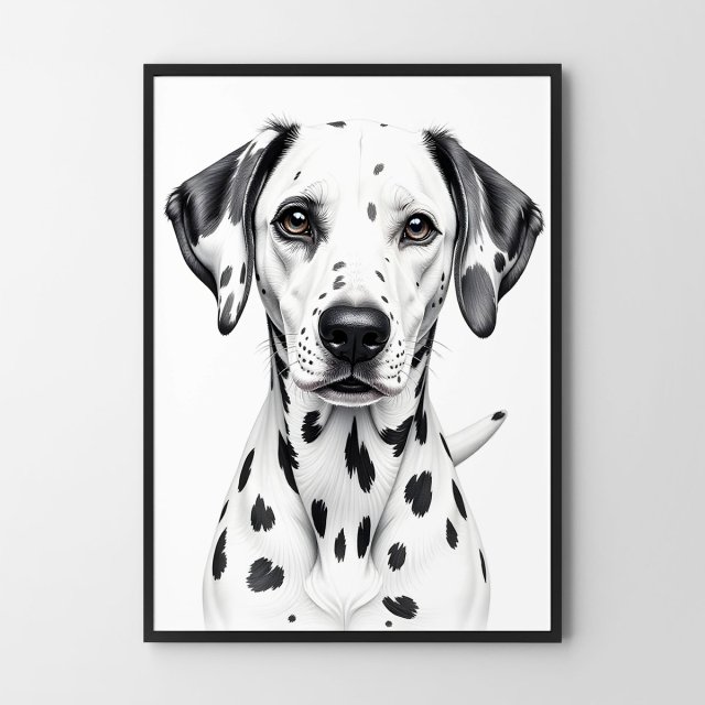 Plakat Dalmatyńczyk - format A4 grafika ilustracja
