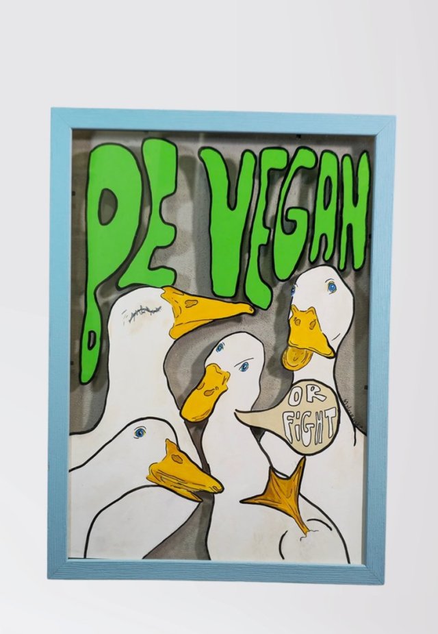 Obraz - BE VEGAN- A3 Gęsi
