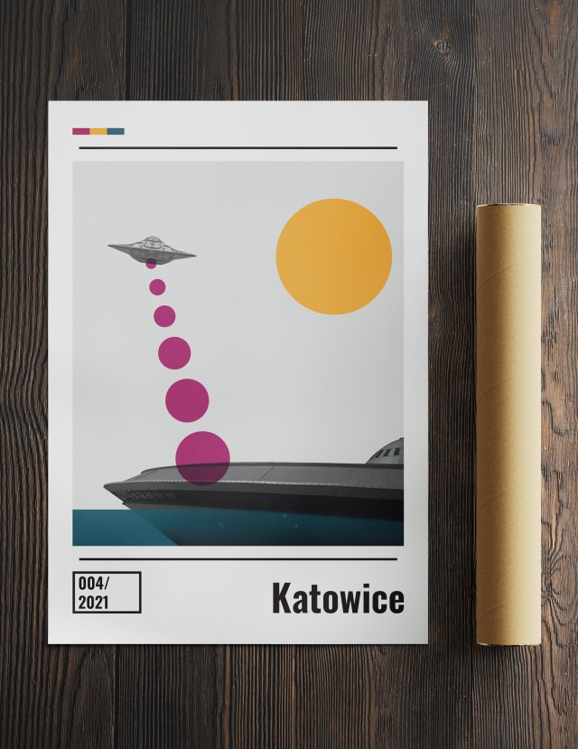 Kolaż - Katowice ( 50x70 cm )