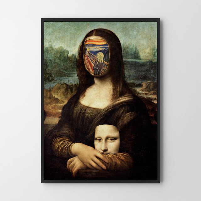 Plakat Krzyk Mony Mona Lisa - format 30x40 cm