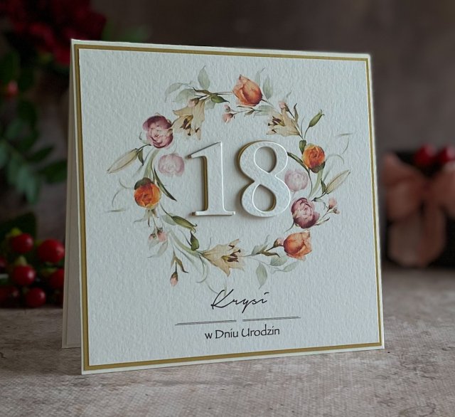 Personalizowana kartka na 18 urodziny, BH 65