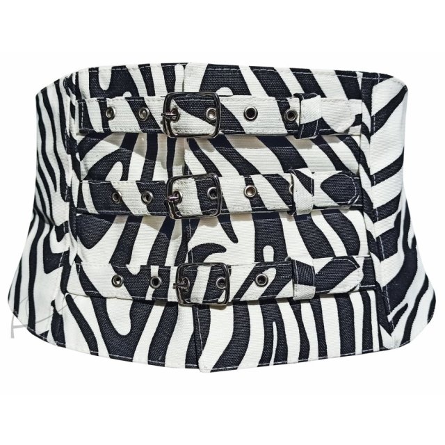 Pasek tekstylny gorsetowy – zebra